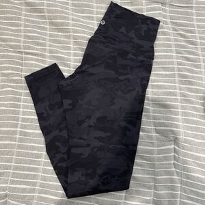 lululemon athletica Girls' Black Camo High-Rise Leggings